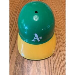 Vintage Oakland Athletics Souvenir Batting Helmet Green Yellow MLB A's Novelty